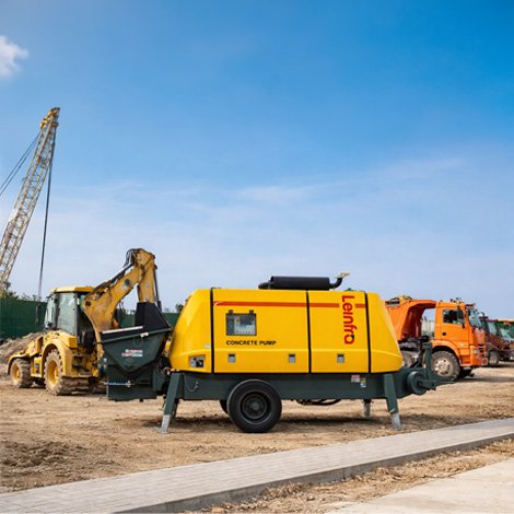 Stationary concrete pump applications in infrastructure and industrial construction